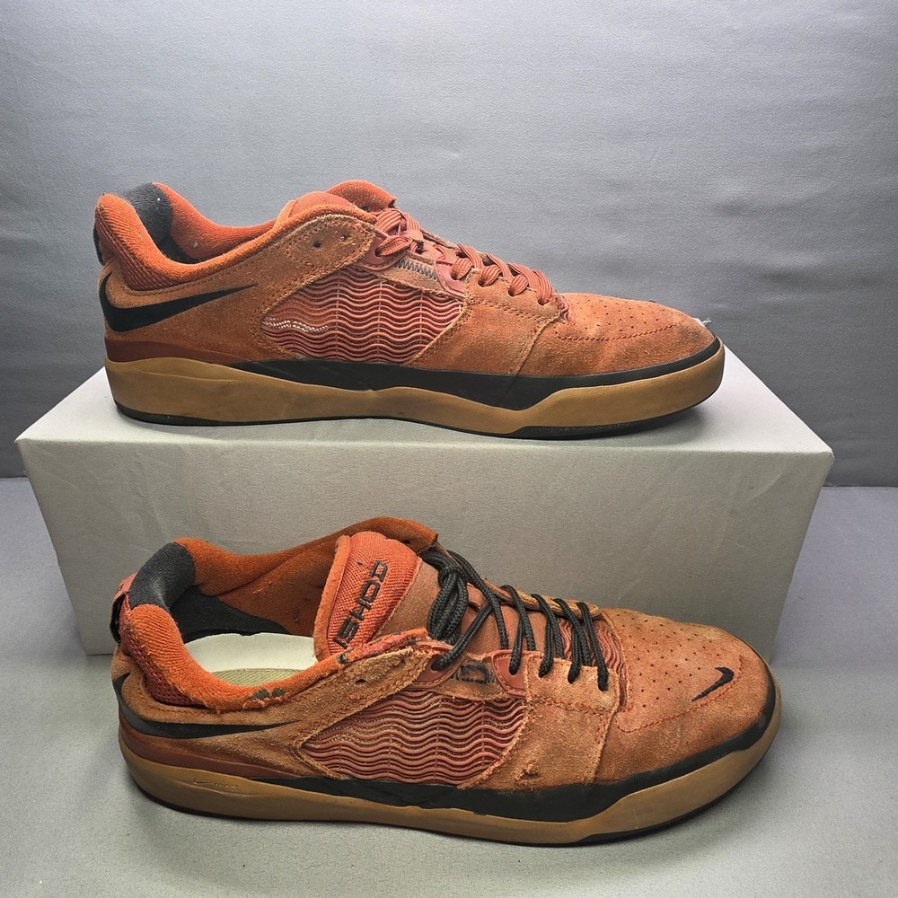 Nike SB Ishod Wair Size 10.5 Mens Rugged Orange Rust Clay Black Shoes DC7232-800